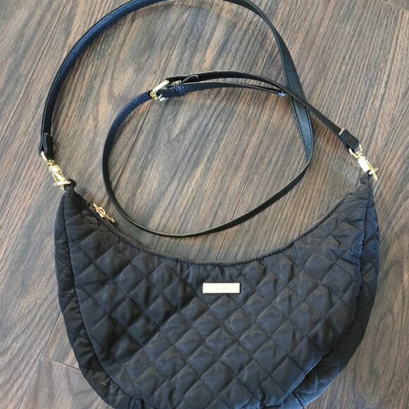 STUDIO NYC Black Quilted Crescent-Shaped Crossbody Bag NWOT - Picture 5 of 5